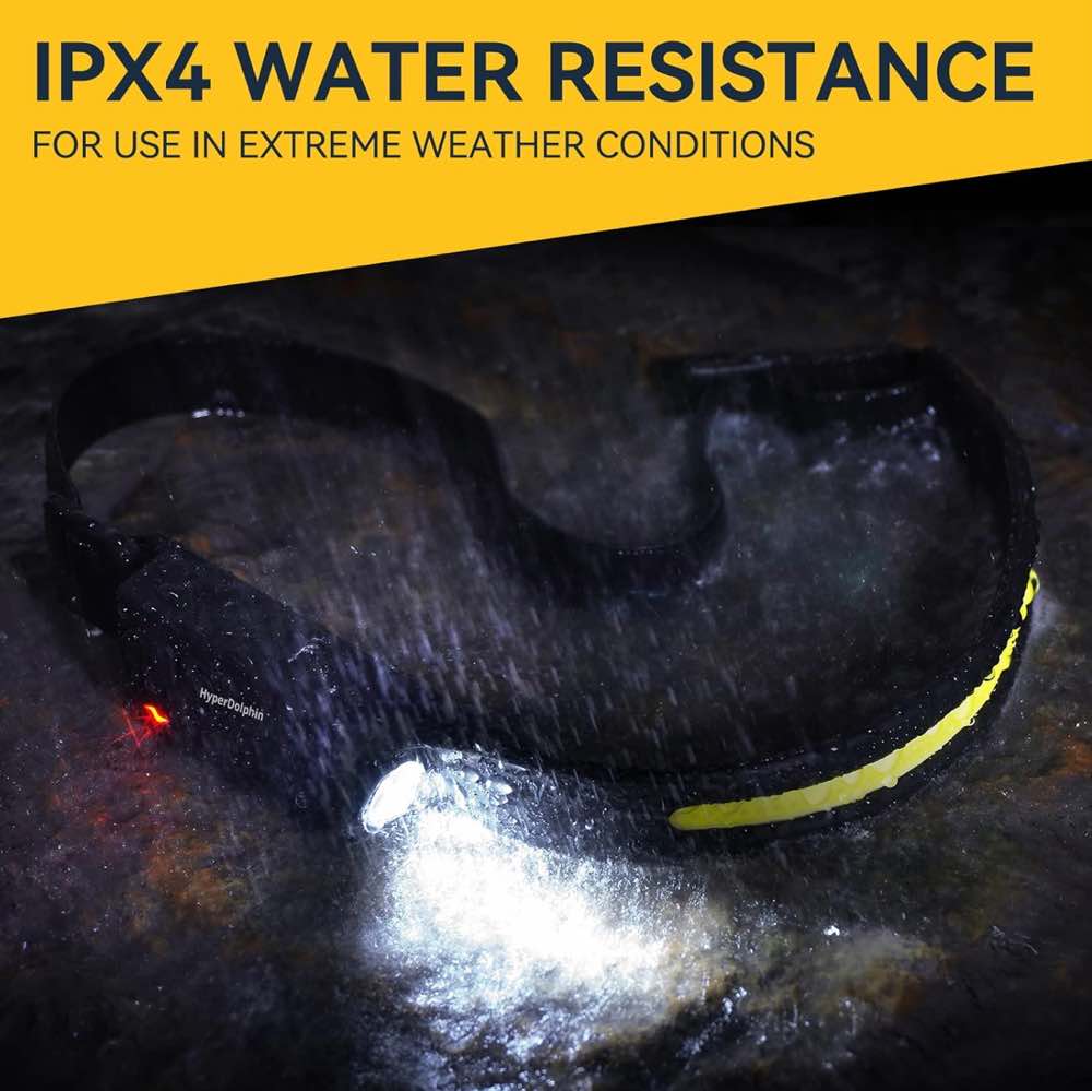 Uppladdningsbar pannlampa 350 lm – perfekt för löpning & promenader