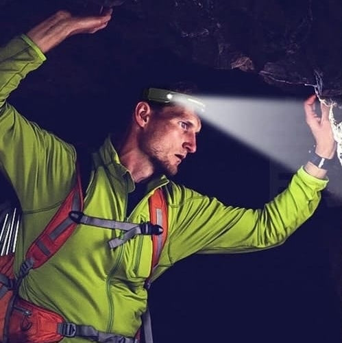 Uppladdningsbar pannlampa 350 lm – perfekt för löpning & promenader